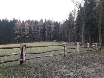 45. Hrázděné oplocení u zámečku v Návarově
